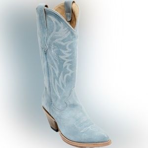 IDYLLWIND-Charmed Life Blue Suede Western Boots - Round Toe size 8.5